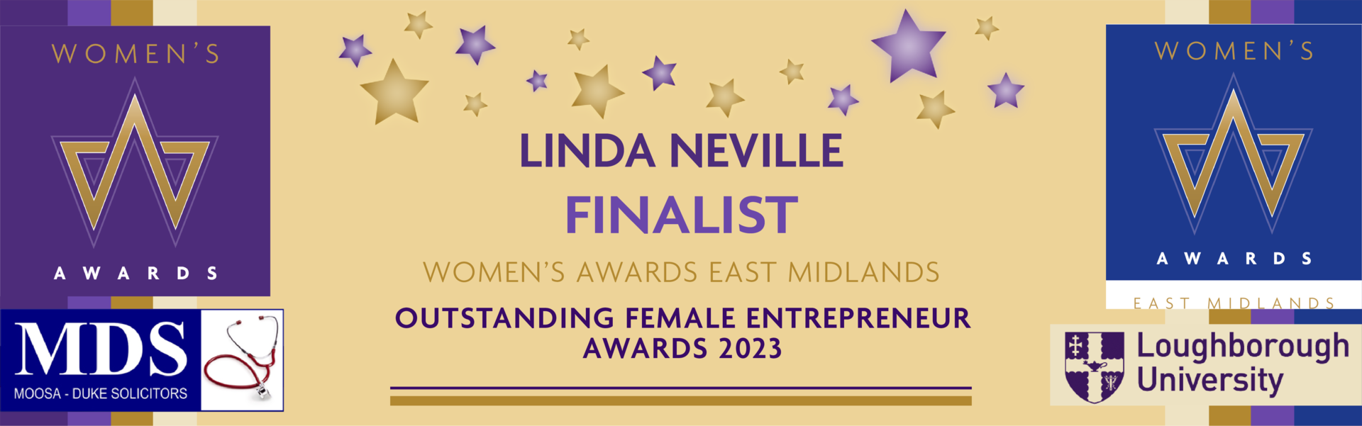 Women's Award's 2023 Outstanding Female Entrepreneur Award Winner Banner