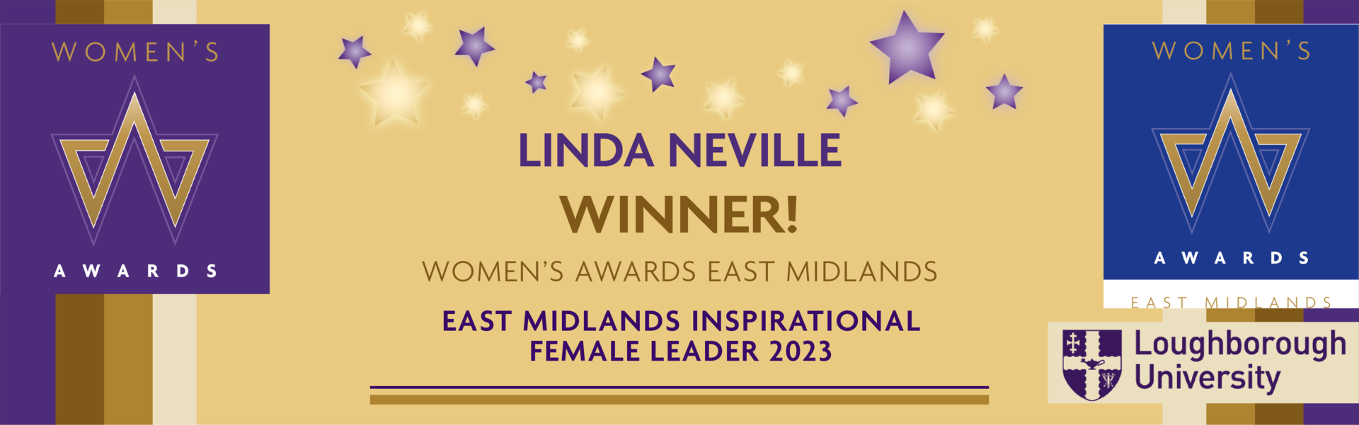 Women's Award's 2023 Inspirational Female Leader Award Winner Banner