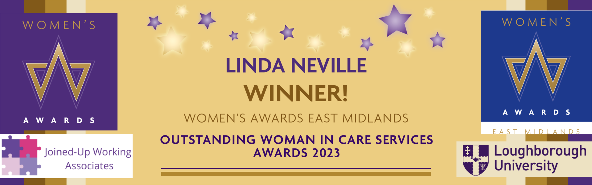 Women's Award's 2023 Outstanding Woman in Care Services Award Winner Banner